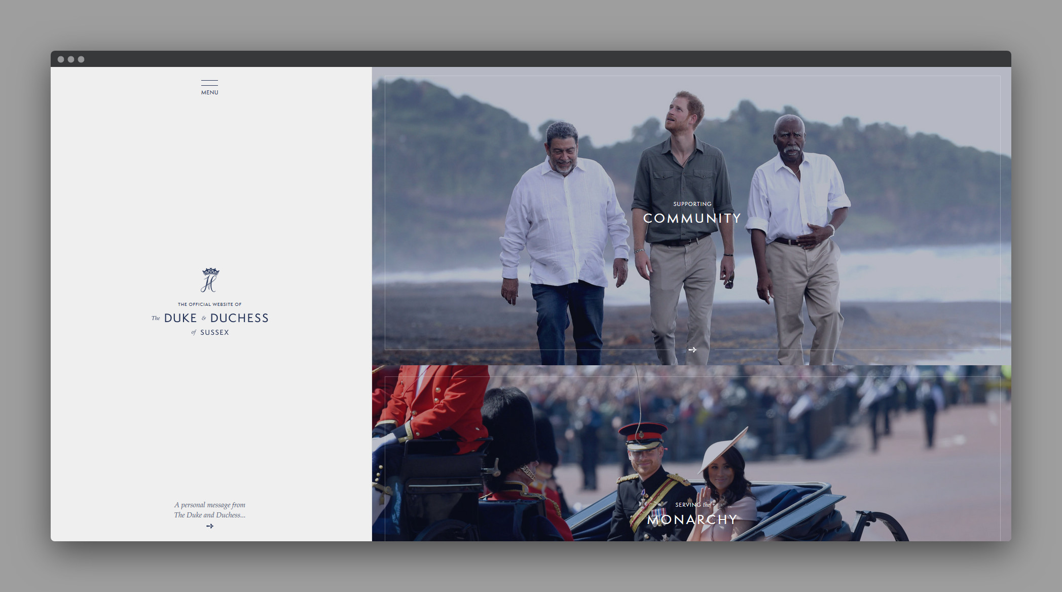 The new Sussexroyal.com website through the WordPress lens
